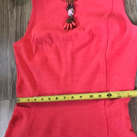 J. Crew Sleeveless salmon color, stretchy, springy, flare dress sz 4 - Picture 10 of 10